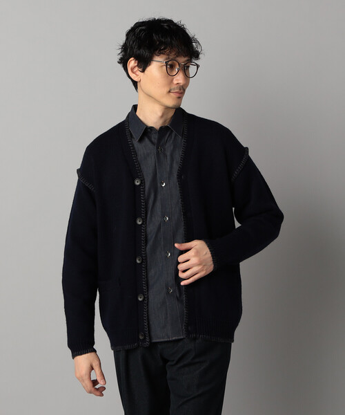 COMME CA MEN（コムサメン） カーディガン ブランケットステッチ