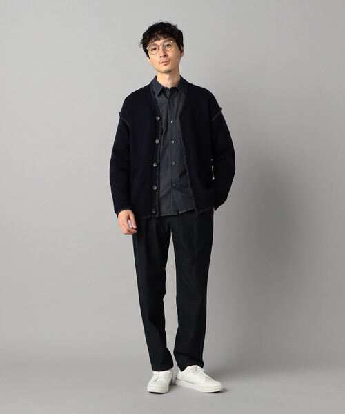 COMME CA MEN（コムサメン） カーディガン ブランケットステッチ