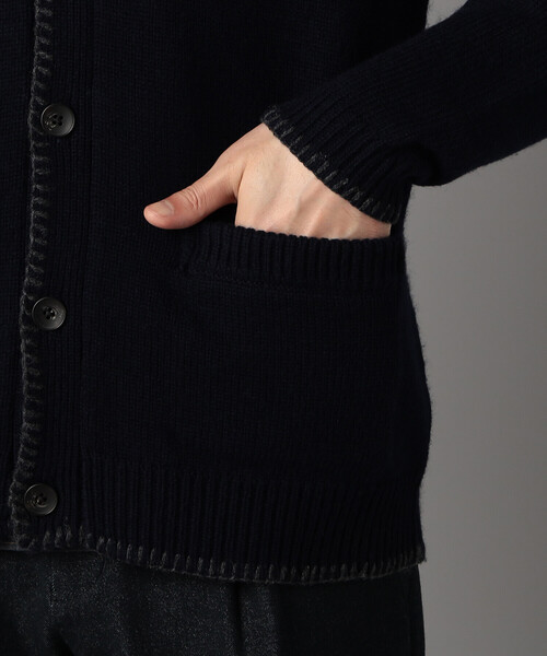 COMME CA MEN（コムサメン） カーディガン ブランケットステッチ