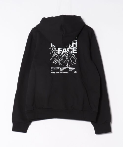 ノースフェイス プリント スウェット パーカー プルオーバー 裏起毛 M 黒 白 THE NORTH FACE（ザ ノースフェイス） 【並行輸入品】ノースフェイス