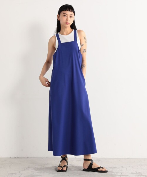 美品☆TOMORROWLAND☆BACCAネイビーシアサッカー大人のサロペット