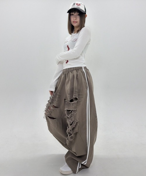 KOM（ドットコム） ワイドパンツ スウェットパンツ ジャージ A'GEM/9