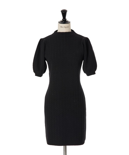 Her lip to ニットワンピース S ブラック レディース : ZOZOTOWN Yahoo