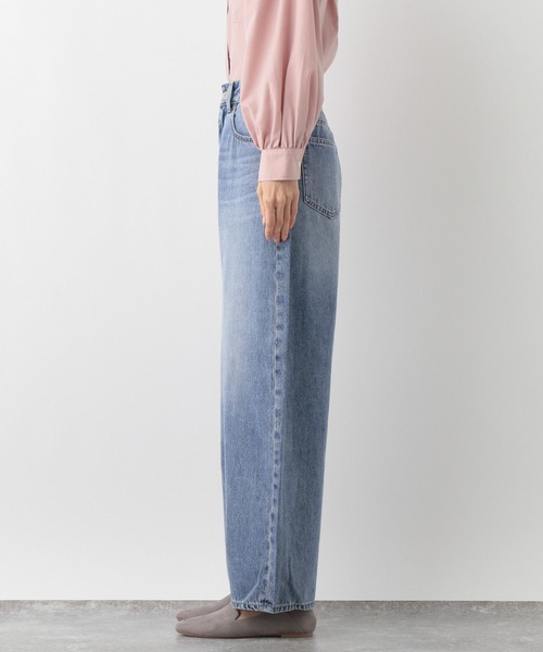 「GLOBAL WORK」 デニムパンツ SMALL グレー レディースの画像3