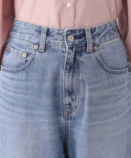 「GLOBAL WORK」 デニムパンツ SMALL グレー レディースの画像5