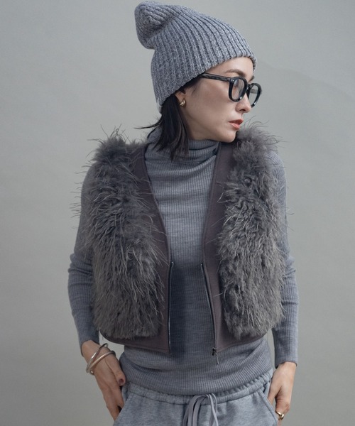 ベスト ジレ ファーショートベスト レディース : ZOZOTOWN Yahoo!店