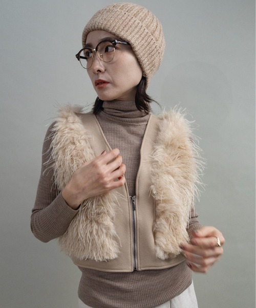 ベスト ジレ ファーショートベスト レディース : ZOZOTOWN Yahoo!店