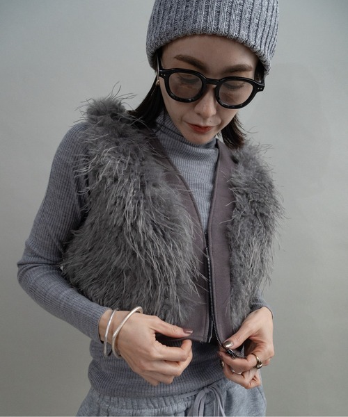 ベスト ジレ ファーショートベスト レディース : ZOZOTOWN Yahoo!店