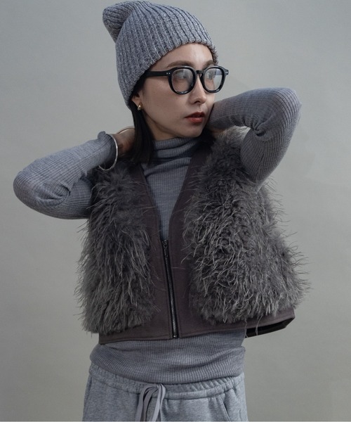 ベスト ジレ ファーショートベスト レディース : ZOZOTOWN Yahoo!店