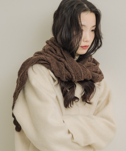NEUNA（ヌナ） ストール マフラー レースニットストールマフラー