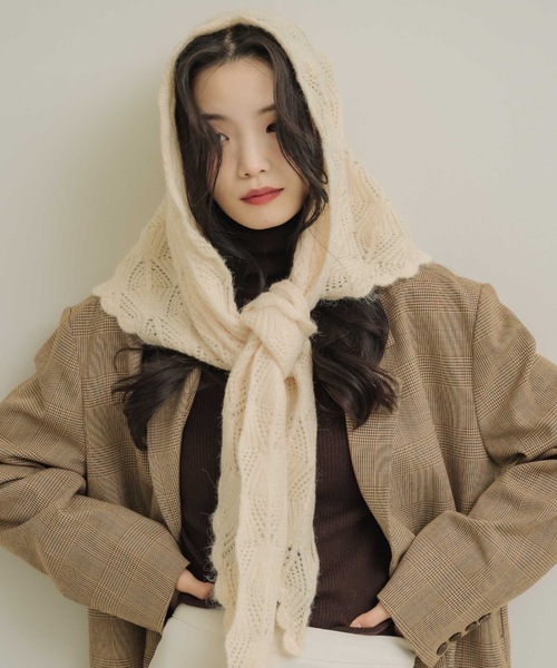 NEUNA（ヌナ） ストール マフラー レースニットストールマフラー