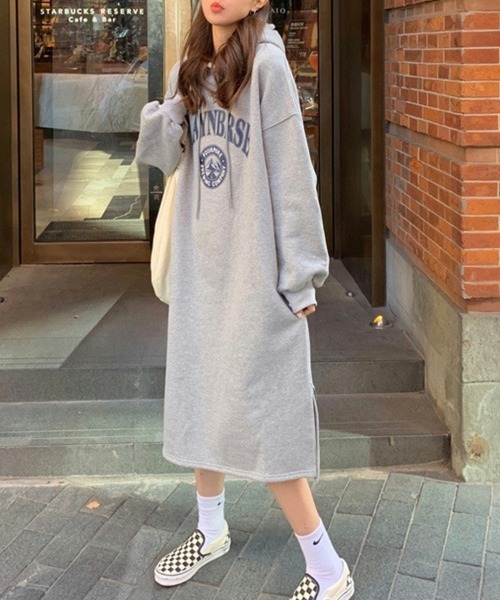 ワンピース ロゴプリントパーカーワンピース : ZOZOTOWN Yahoo!店