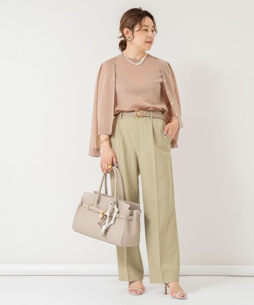 「NOLLEY'S」 パンツ 36 ベージュ レディース_画像8