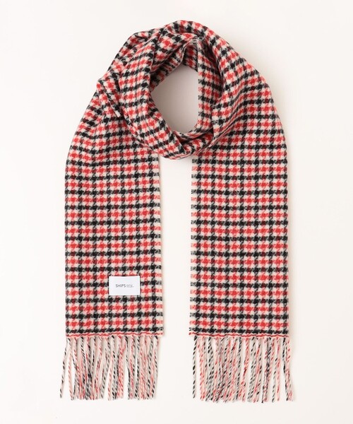 「SHIPS any」 マフラー ONE SIZE レッド レディース_画像9