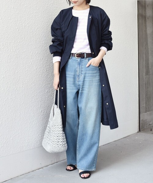 【美品】KAPITAL エジプシャンツイル ノーカラースモックコート kapital キャピタル エジプシャンツイル スモックコート col / カーキ