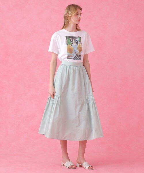 ANAYI（アナイ） tシャツ 半袖 コットン天竺フォトプリントTシャツ