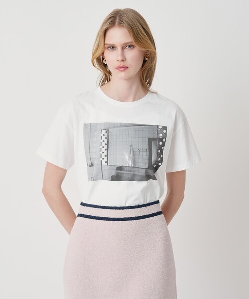 ANAYI（アナイ） tシャツ 半袖 コットン天竺フォトプリントTシャツ