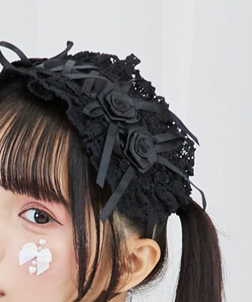 BODYLINE レースアップ2連薔薇ヘッドドレス : ZOZOTOWN Yahoo!店