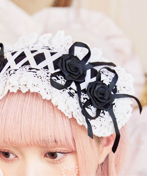 BODYLINE レースアップ2連薔薇ヘッドドレス : ZOZOTOWN Yahoo!店