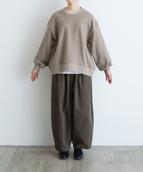 「休日と詩」 スウェットカットソー FREE ライトベージュ レディース_画像2