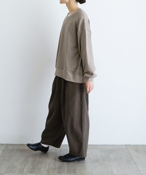 「休日と詩」 スウェットカットソー FREE ライトベージュ レディース_画像3