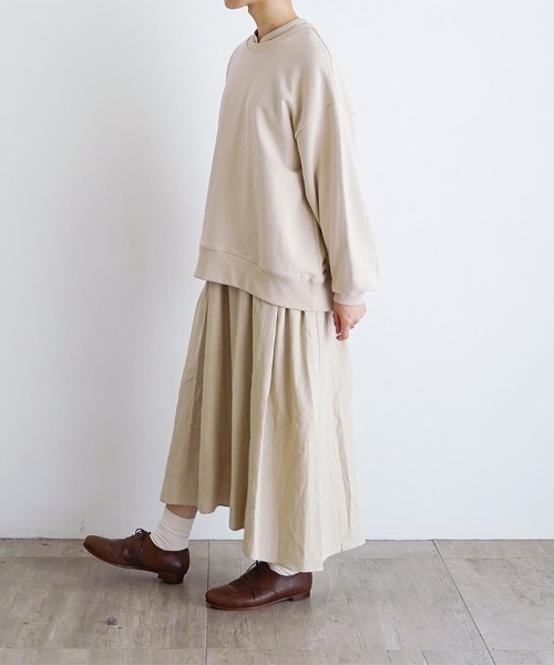 「休日と詩」 スウェットカットソー FREE ライトベージュ レディース_画像9