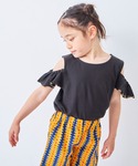 tシャツ 梨地オフショルダーカットソー キッズ...の詳細画像2