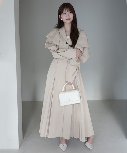 美品】eimy istoire ロングコート 裏地モノグラム 白 EIMY ISTOIRE 