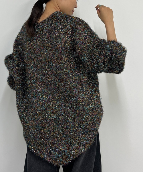 「LOUNGEDRESS」 長袖ニット FREE グレー レディース_画像4