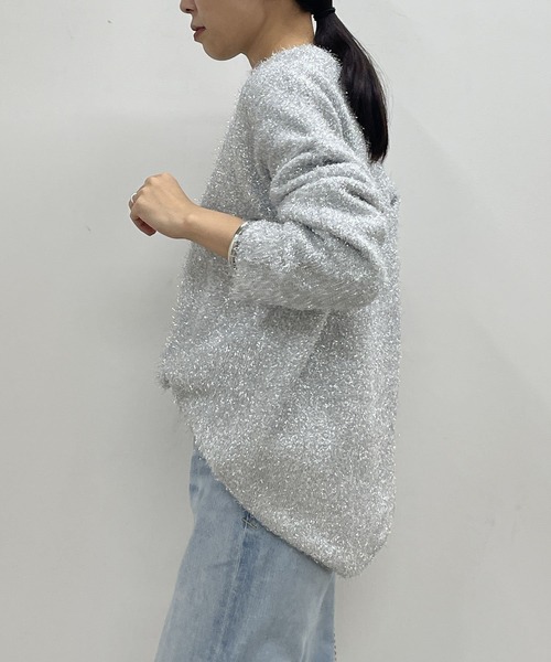 「LOUNGEDRESS」 長袖ニット FREE グレー レディース_画像9