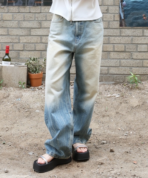 「FOLLOWIN」 デニムパンツ MEDIUM ブルー レディース_画像5