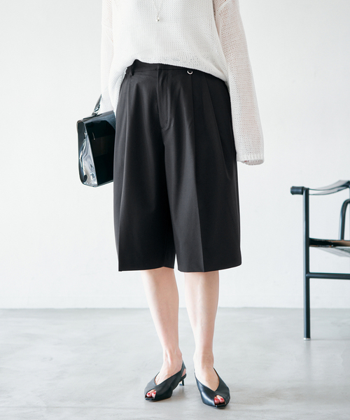 IENA（イエナ） ハーフパンツ パンツ ウォッシャブル テーパードハーフ