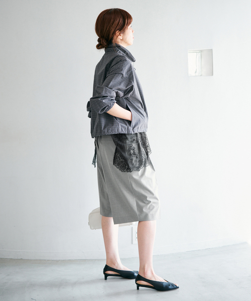 IENA（イエナ） パンツ ウォッシャブル テーパードハーフスラックス