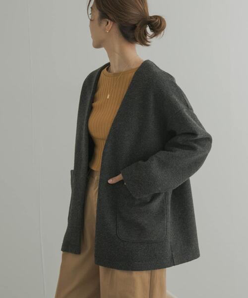 URBAN RESEARCH DOORS ノーカラージャケット M URBAN RESEARCH DOORS（アーバンリサーチドアーズ） ノーカラー