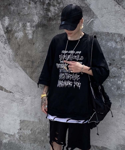 「NOVESSEL」 半袖Tシャツ FREE ホワイト レディース_画像3