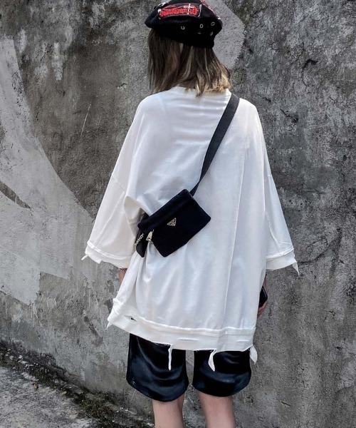 「NOVESSEL」 半袖Tシャツ FREE ホワイト レディース_画像7
