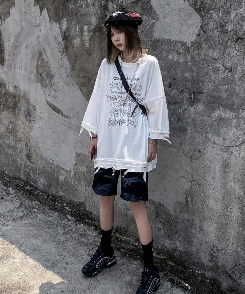 「NOVESSEL」 半袖Tシャツ FREE ホワイト レディース_画像8