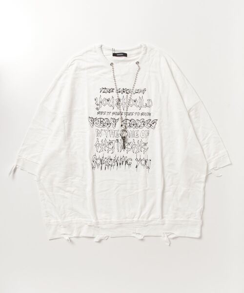 「NOVESSEL」 半袖Tシャツ FREE ホワイト レディース_画像9