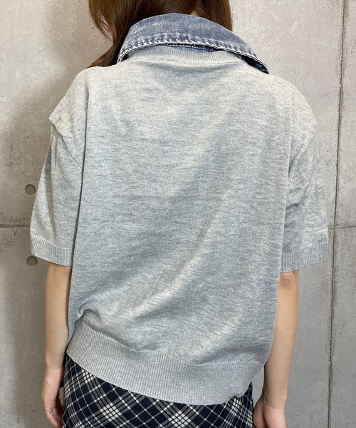 Roger&Raw（ロジャーアンドロウ） カーディガン 夏 半袖 デニム 