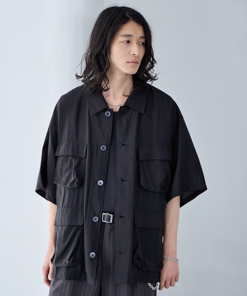 RAGEBLUE（レイジブルー） シャツ 半袖 Sheer Nylon Fatigue Shirt