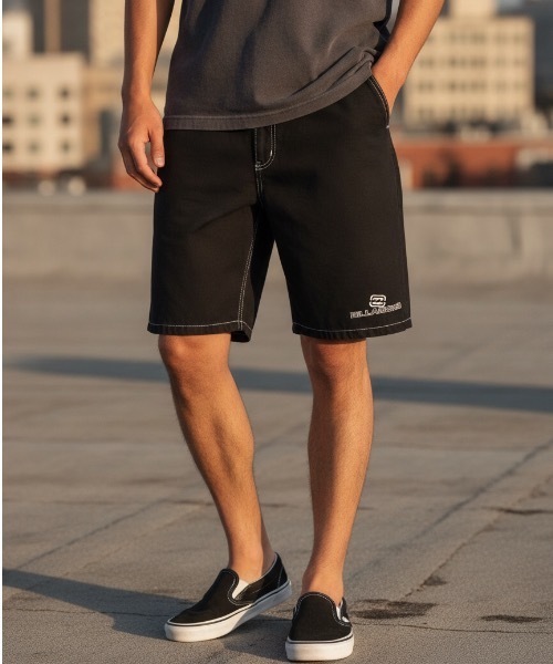 00s old  ワイドナイロンショートパンツ ブラック Y2K BILLABONG（ビラボン） パンツ メンズ Y2K BAGGY SHORTS ショート