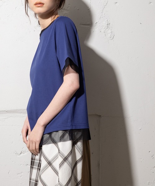 「MARECHAL TERRE」 半袖カットソー MEDIUM ブラック レディース_画像4