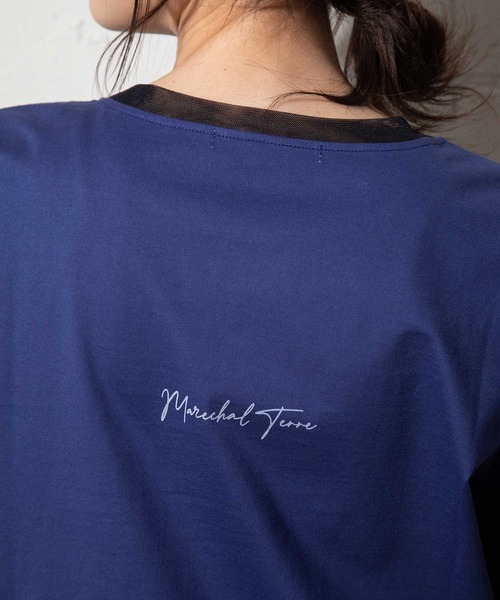 「MARECHAL TERRE」 半袖カットソー MEDIUM ブラック レディース_画像5