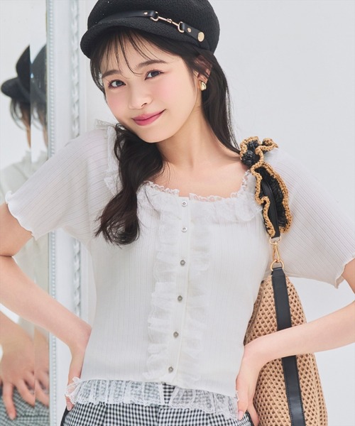WILLSELECTION（ウィルセレクション） tシャツ 半袖 レースフリル