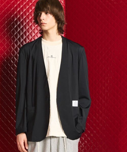 「MAISON SPECIAL」 ノーカラージャケット 0 グレー レディース_画像2