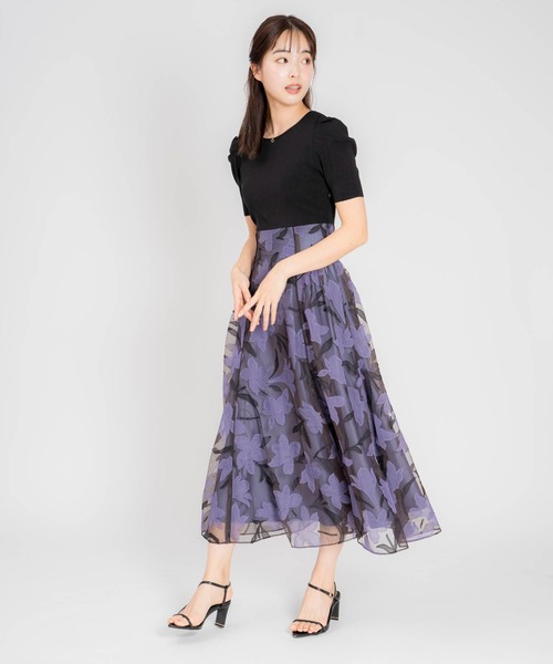 「NOELA」 ドッキングワンピース M ブルー レディース_画像2