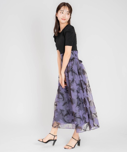 「NOELA」 ドッキングワンピース M ブルー レディース_画像3