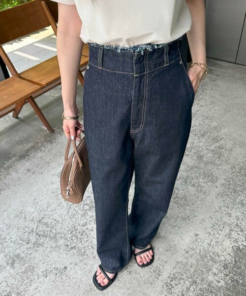 「DISCOAT」 デニムパンツ LARGE ネイビー レディース_画像3