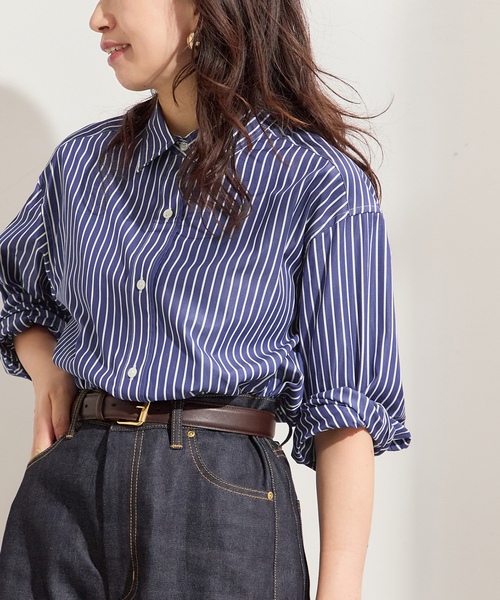「journal standard L'essage」 長袖シャツ FREE ブルー レディース_画像10
