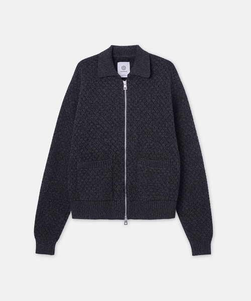 SeaGreen /ワッフルニット/ジャケット SEAGREEN（シーグリーン） ブルゾン アウター WAFFLE KNIT ZIP BLOUSON